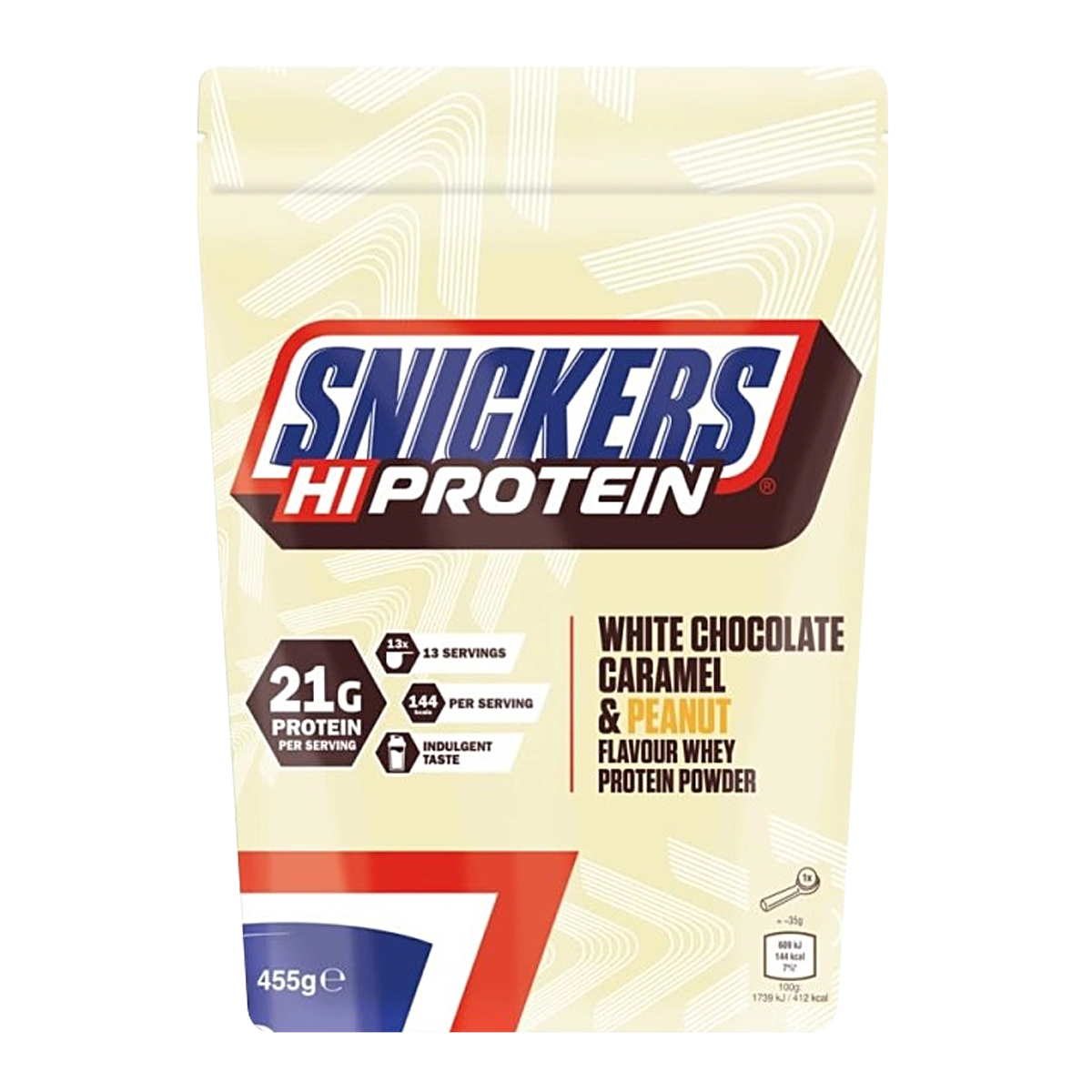 Snickers Hi Protein Powder White Chocolate Caramel Peanut